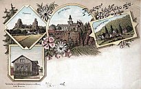 Trosky a Hrub Skla  pohlednice z r. 1898