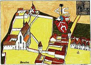 Beneov  Karlov ve 14. stol. podle modelu