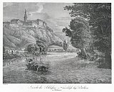 Nov Hrad u Jimlna na litografii A. Kunikeho (1833)