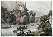 Orlk nad Vltavou na obraze Karla Postla podle L. Janschy (kolem 1800)