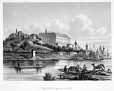 Roudnice nad Labem  oceloryt z Meyers Universum (kolem 1850)
