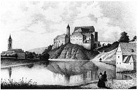 Lede nad Szavou kolem r. 1860  asi Vincenc Khnel