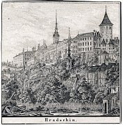 Prask hrad  litografie z r. 1840