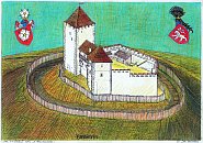 Landstejn  romnsk hrad podle J. Dluhoe, D. Menclov