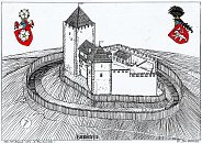 Landstejn  romnsk hrad podle J. Dluhoe, D. Menclov