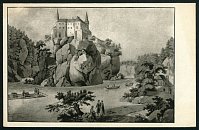 Orlk nad Vltavou  pohlednice (30. lta 20. stol.)
