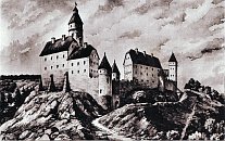Choustnkovo Hradit  domnl podoba hradu, vyobrazen z neznm doby