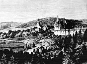 Hradec nad Moravic  dobov vyobrazen (kolem 1870)