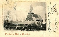 Ko  kostel sv. Bartolomje  pohlednice (1902)