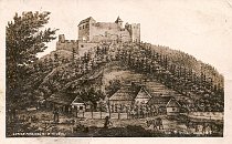 Litice nad Orlic  pohlednice s vyobrazenm hradu kolem r. 1800 (1900)