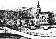 Hodonn  kresba hradu kolem r. 1730