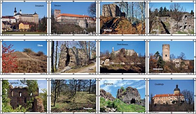 Hrady a zceniny  pohlednice