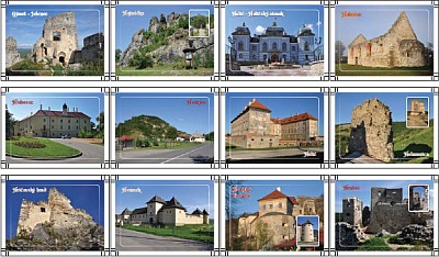 Slovensk hrady, kately a zceniny  pohlednice