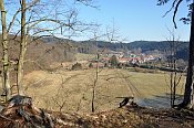 Holštejn – pohled z hradu k obci