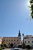 Nová Bystřice – průčelí zámku z náměstí