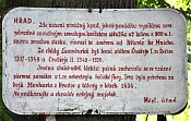 Kardašova Řečice – nebýt informační tabule, kdo z procházejících by věděl, že zde stál hrad?