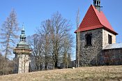 Horn Slavkov  kostel sv. Ji a zvonice