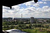 Landek – panorama Ostravy a Beskyd z vyhlídky