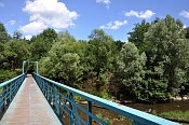Lubno – pohled z mostu přes Ostravici k lokalitě