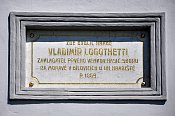 Blovice  pamtn deska V. Logothettiho, zakladatele prvnho venkovskho hasiskho sboru na Morav