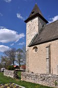 Lidéřovice – věž kostela sv. Linharta