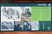 Hamrštejn – informační tabule pod hradem
