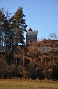 Zálužský hrad – romantická věž v místech hradu