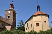 Droužkovice – zvonice a kostel