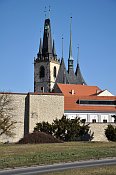 Louny – kostel sv. Mikuláše přes hradby