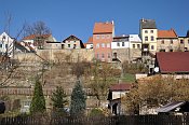 Úštěk – hradby na JV straně