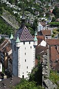 Stadtturm z hradu Stein, v pozad Landvogteischloss