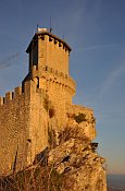 Castello della Guaita v ranním světle