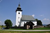 Kremnické Bane – kostel sv. Jana Křtitele, geografický střed Evropy