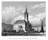 Olomouc – radnice – J. Poppel podle K. Würbse, oceloryt (1848)