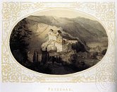 Bečov nad Teplou – litografie H. W. Rau (kolem 1850)