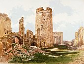 Spišský hrad – nádvoří na obraze Thomase Endera