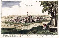 Čáslav – mědiryt Bodenehra (1720)