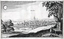 Čáslav – mědiryt M. Meriana (1650)