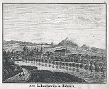 Libochovice a Házmburk – litografie z r. 1835