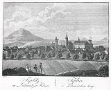 Teplice a Doubravská Hora – C. Pluth podle Keila, mědiryt (1820)