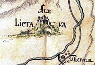 Lietava na historické mapě z konce 17. stol.