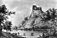 Považský hrad v pol. 19. stol. – Ludwig Rohbock