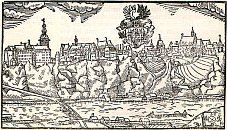 Bechyně na vedutě J. Willenberga (1602)