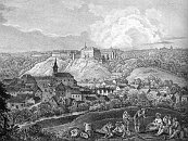 Náměšť nad Oslavou na litografii A. Kunikeho (kolem 1830)