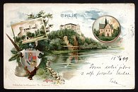 Orlík nad Vltavou – pohlednice (1899)