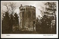 Vlašim – Červená věž nad městem – pohlednice (1924)