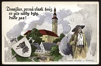 Domažlice – Chodský hrad – pohlednice (1928)