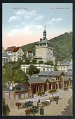 Karlovy Vary – Zámecká věž – pohlednice (1914)