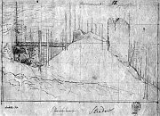 Strádov – kresba F. A. Hebera (kolem 1845)