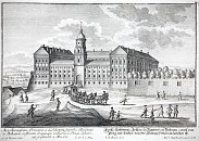 Roudnice nad Labem – mědiryt M. Engelbrechta podle F. B. Wernera (1740)